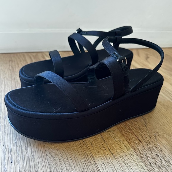 The Row NEW Wedge Platform Satin Sandals size 37 - Picture 3 of 8